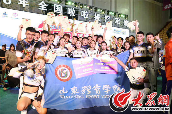 山东体育学院获2018全国啦啦操冠军赛6项第