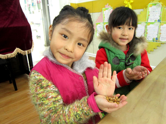 礼乐佳苑幼儿园举办龙抬头 吃豆子活动