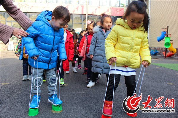 济南天桥区北村幼儿园开展丰富多彩的户外活动
